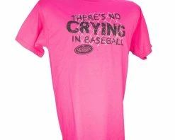 LOUISVILLE SLUGGER Youth No Crying In Baseball T Pink