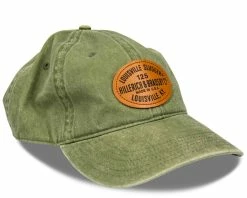 LOUISVILLE SLUGGER Leather Patch Pigment Dye Hat Olive