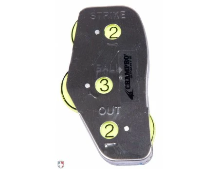 Champro Umpire Gear Champro 3-Dial Optic Yellow Steel Umpire Indicator - 3/2/2 Count - Image 2