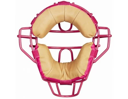 Wilson Umpire Gear Wilson MLB Pink Dyna-Lite Steel Umpire Mask With Pink And Tan - Image 2