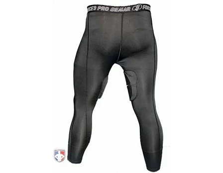 Force3 Umpire Gear Force3 Black Compression Umpire Tights With Dupont Kevlar Thigh Protection - Image 3