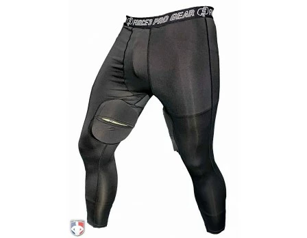 Force3 Umpire Gear Force3 Black Compression Umpire Tights With Dupont Kevlar Thigh Protection - Image 2