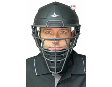 ALL-STAR Umpire Gear All-Star Matte Black MVP5 Umpire Helmet - Image 3