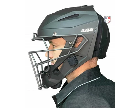ALL-STAR Umpire Gear All-Star Matte Black MVP5 Umpire Helmet - Image 4