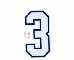 3" White On Black On White Precision-Cut Number