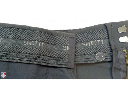 Smitty Umpire Smitty Performance Poly Spandex Charcoal Grey Flat Front Umpire Plate Pants With Expander Waistband - Image 5