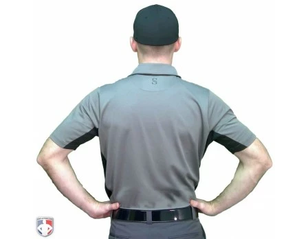 Smitty Umpire Smitty V2 Major League Replica Umpire Shirt - Charcoal Grey With Black - Image 4