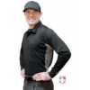 Smitty Umpire Smitty V2 Major League Replica Long Sleeve Umpire Shirt - Black With Charcoal Grey