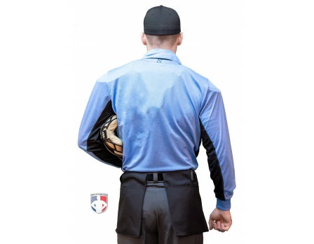 Smitty Umpire Smitty V2 Major League Replica Long Sleeve Umpire Shirt - Sky Blue With Black - Image 4