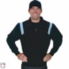 Smitty Umpire Smitty Traditional Half-Zip Umpire Jacket - Black And Powder Blue