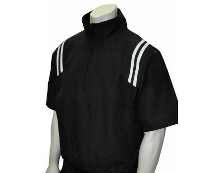 Smitty Umpire Smitty Traditional Half-Zip Short Sleeve Umpire Jacket - Black And White - Image 4