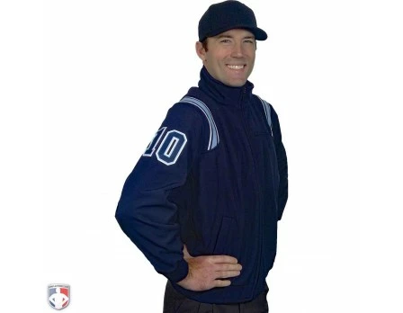 Smitty Umpire Smitty Major League Style Fleece Lined Umpire Jacket - Navy And Polo Blue - Image 3