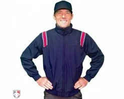 Smitty Umpire Smitty Major League Style Fleece Lined Umpire Jacket - Navy And Red
