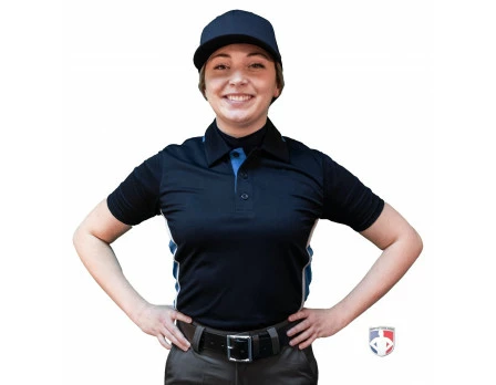 Smitty Umpire Smitty NCAA Softball Short Sleeve Body Flex Women's Umpire Shirt - Midnight Navy - Image 2