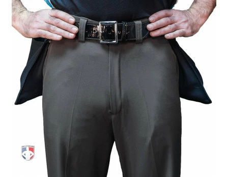 Smitty Umpire Smitty Performance Poly Spandex Charcoal Grey Flat Front Umpire Plate Pants With Expander Waistband - Image 2