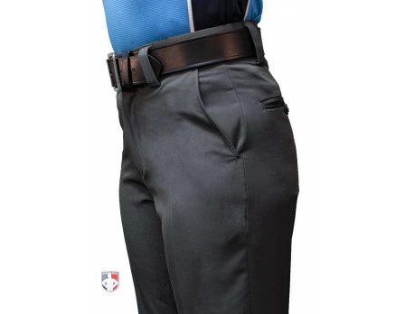 Smitty Umpire Smitty Women's Performance Poly Spandex Charcoal Grey Flat Front Plate Umpire Pants - Image 3