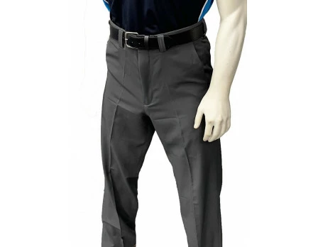 Smitty Umpire Smitty Performance Poly Spandex Charcoal Grey Flat Front Plate Umpire Pants - Image 4