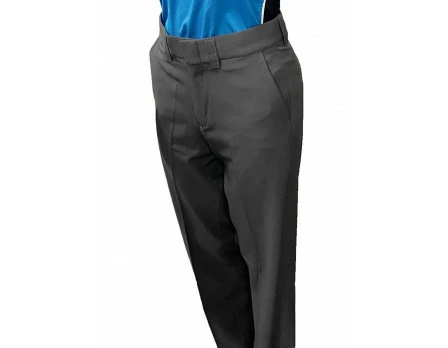 Smitty Umpire Smitty Women's Performance Poly Spandex Charcoal Grey Flat Front Plate Umpire Pants - Image 2