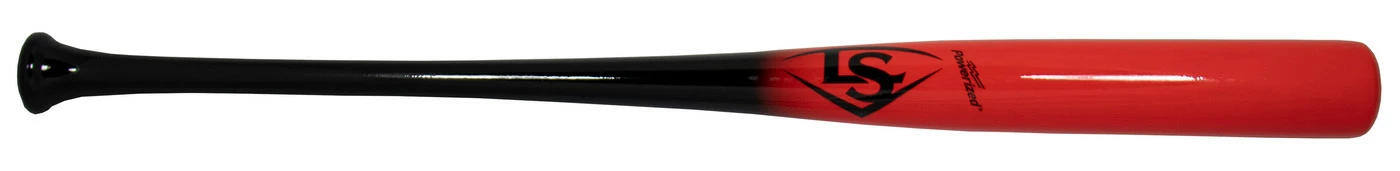 LOUISVILLE SLUGGER Personalized Bat Black And Red High Gloss