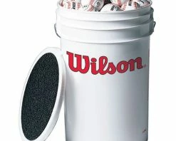 Wilson Ball Bucket With 3 Dozen Wilson A1030 Baseballs